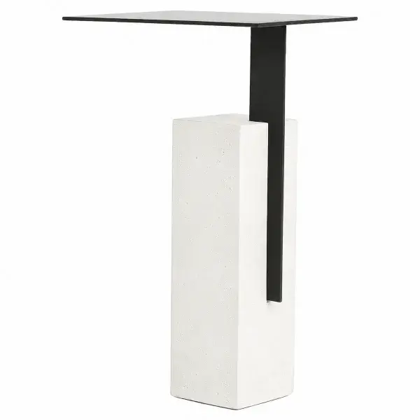 Mesa Lateral de Concreto e Metal Arteno | Design Industrial Moderno