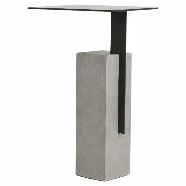 Mesa Lateral de Concreto e Metal Arteno | Design Industrial Moderno